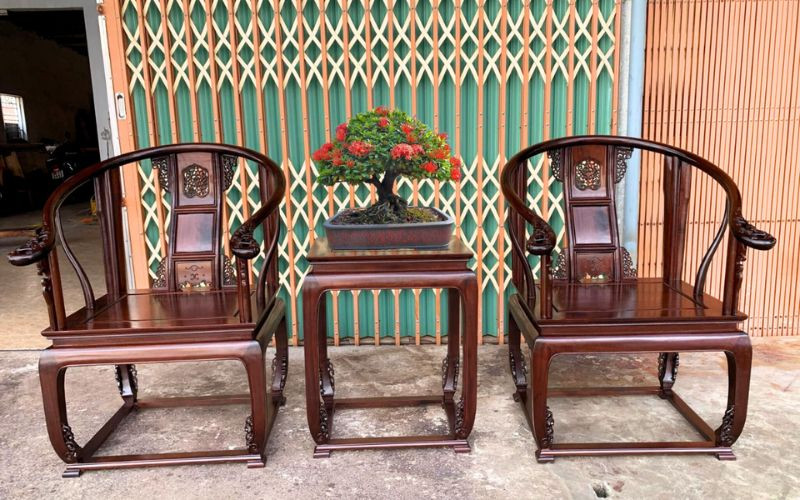 Bộ bàn trà Minh Đế gỗ gụ