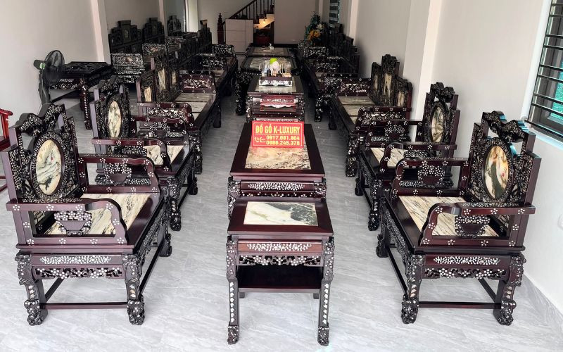 Trường kỷ vách khảm ốc 07 món