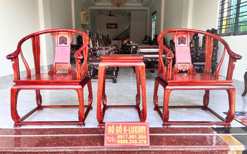 Bộ ghế Minh Đế gỗ Hương Lào